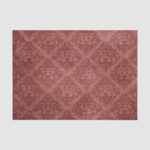 Elegant vintage burgundy floral chic damask tissue paper