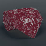 Elegant Vintage Burgundy Grey Horse Floral  Tie<br><div class="desc">Untraditional inverted monochromatic pattern with horses and ornate flowers. Perfect for all horse and equestrian lovers. The horse is a majestic animal that embodies the spiritual power of independence,  freedom,  strength,  courage,  nobleness,  endurance,  confidence,  triumph,  heroism and competition.</div>
