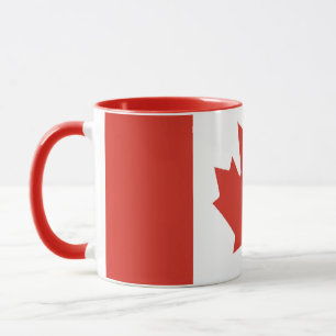 Elegant Vintage Canadian Flag on Ceramic Mug