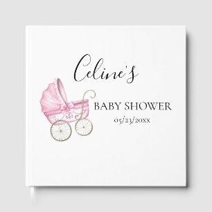 Elegant Vintage Carriage Baby Shower Guest Book