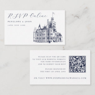 Elegant Vintage Castle Wedding Website Enclosure Card