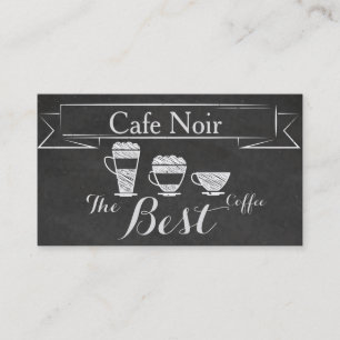Elegant Vintage Chalk Cafe Pub Bar Coffee Card
