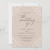 Elegant Vintage Champagne Tan Wedding