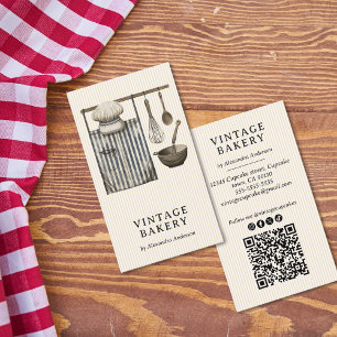 Elegant Vintage Chef's Equipment Business Card