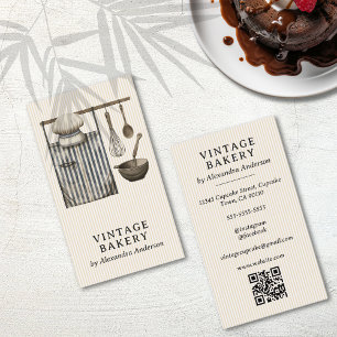 Elegant Vintage Chef's Equipment Business Card