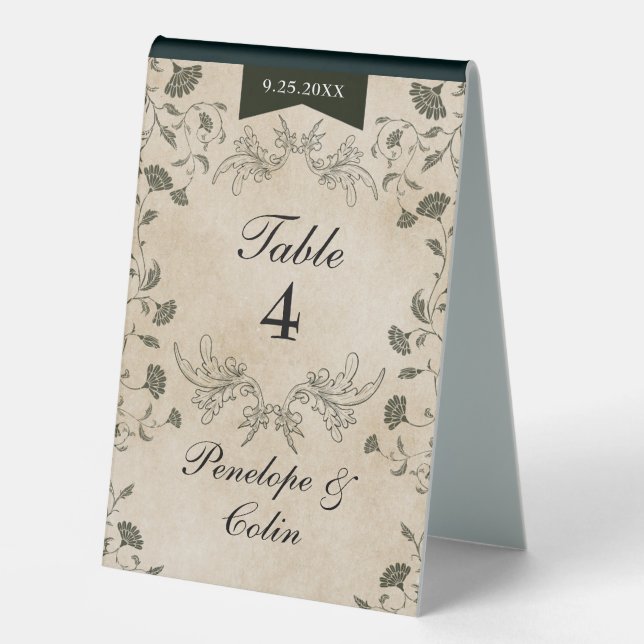 Elegant Vintage Chic Library Book Cover Wedding (Front)