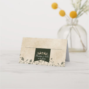 Elegant Vintage Chic Library Wedding Place Cards