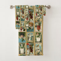 Elegant Vintage Christmas Cards w/Gold Borders