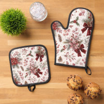 Elegant Vintage Christmas Floral Pattern