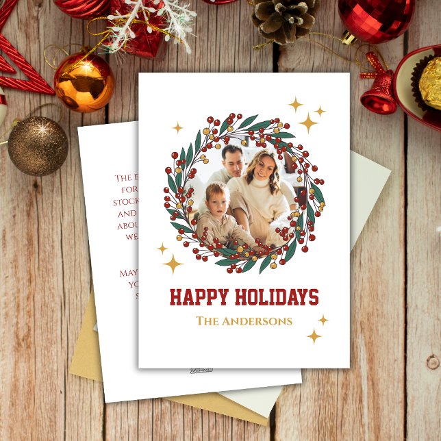 Elegant Vintage Christmas Holiday Photo Message  (Creator Uploaded)