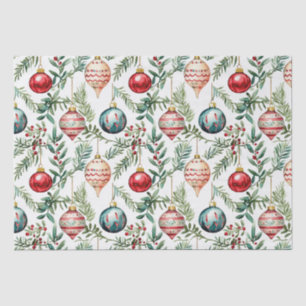 Elegant Vintage Christmas Ornaments Tissue Paper