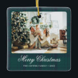 Elegant Vintage Christmas Photo Ceramic Ornament<br><div class="desc">Elegant Vintage Christmas Photo Ceramic Ornament</div>