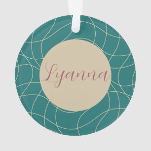 Elegant Vintage Christmas Whimsy Custom Photo Name Ornament