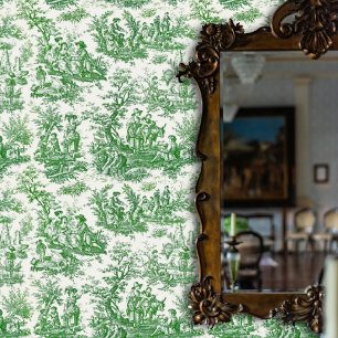 Elegant vintage classic pattern green wallpaper