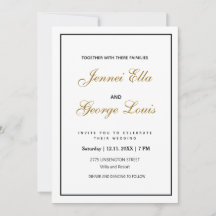 Elegant Vintage Classic Simple  Invitation