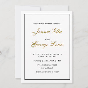 Elegant Vintage Classic Simple  Invitation