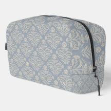 Elegant Vintage Classy Dusty Blue Damask