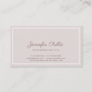Elegant Vintage Colour Professional Simple Plain Business Card