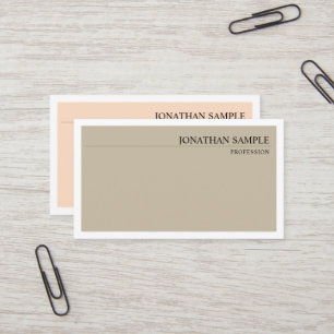 Elegant Vintage Colours Simple Chic Modern Plain Business Card