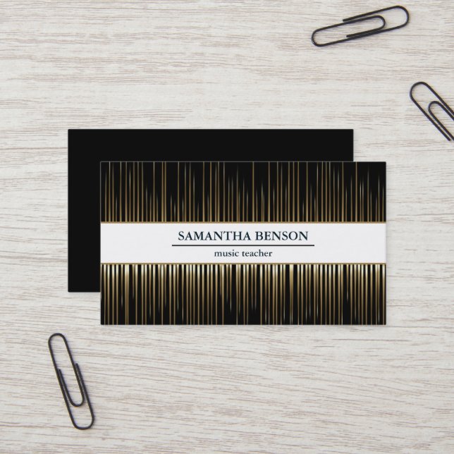 Elegant vintage cool music cassette tape  business card (Front/Back In Situ)
