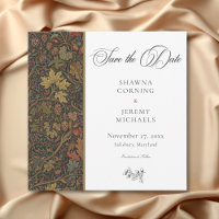 Elegant Vintage Cottage Botanical Fall Wedding