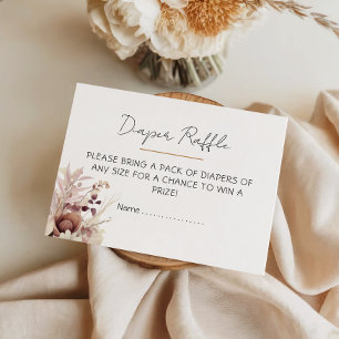 Elegant Vintage Cradle Diaper Raffle Card