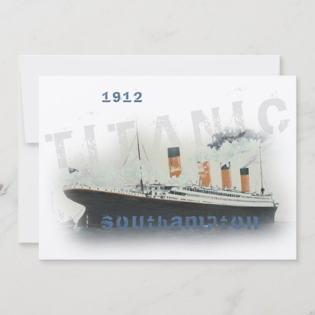 Elegant Vintage Custom Text Titanic Invitation (Front)