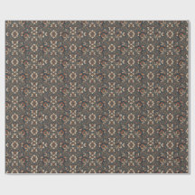Elegant Vintage Damask Floral Wrapping Paper