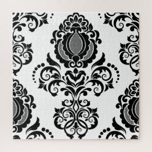 Elegant Vintage Damask Seamless Texture Jigsaw Puzzle