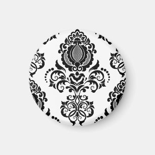 Elegant Vintage Damask Seamless Texture Magnet