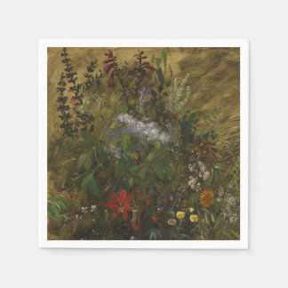 Elegant Vintage Dark Floral  Napkin