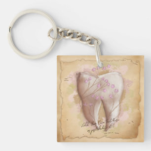 Elegant Vintage Dentist Dental Assistant Gift Key Ring