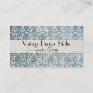 Elegant Vintage Distressed Teal Profile Card