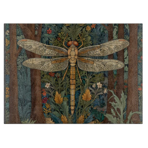 Elegant vintage dragonfly art boho chic botanical cutting board