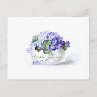 Elegant Vintage Easter Purple Forget-Me-Nots