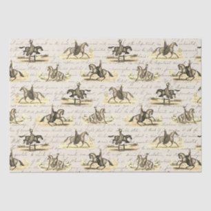 Elegant Vintage English Country Horse Lady Riders Tissue Paper
