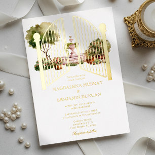 Elegant Vintage English Secret Garden Gate Wedding