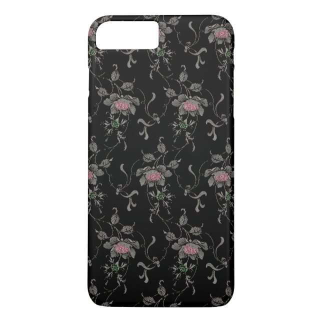Elegant Vintage Engraved Roses Case-Mate iPhone Case (Back)