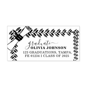 Elegant Vintage Ex Libris Self-Inking Stamp