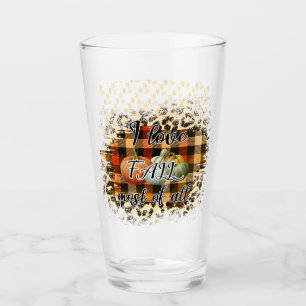 Elegant Vintage Fall Love Pumpkin Glass