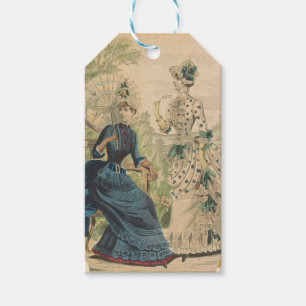 Elegant Vintage Fashion Ladies Outing Gift Tags