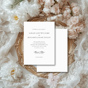 Elegant Vintage Fine Art European Wedding Invitation