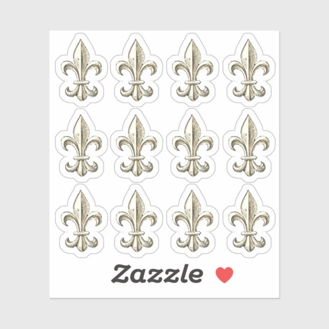 Elegant Vintage Fleur de Lis Invitation (Sheet)
