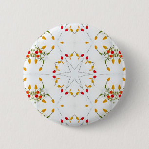Elegant Vintage Floral 6 Cm Round Badge