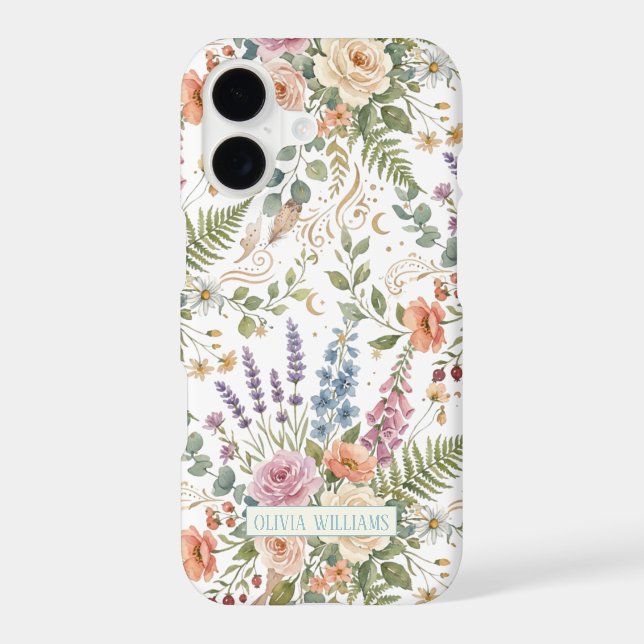 Elegant Vintage Floral Botanical Design (Back)