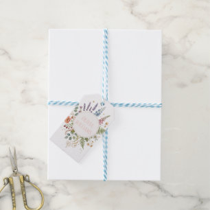 Elegant Vintage Floral Botanical Design Gift Tags