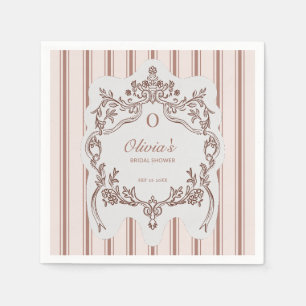 Elegant Vintage Floral Bridal Shower Cards & Gifts Napkin