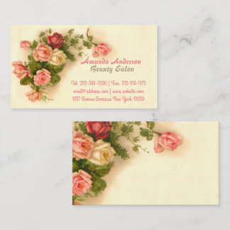 Elegant vintage floral business card