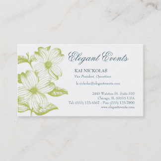 Elegant Vintage Floral Business Card