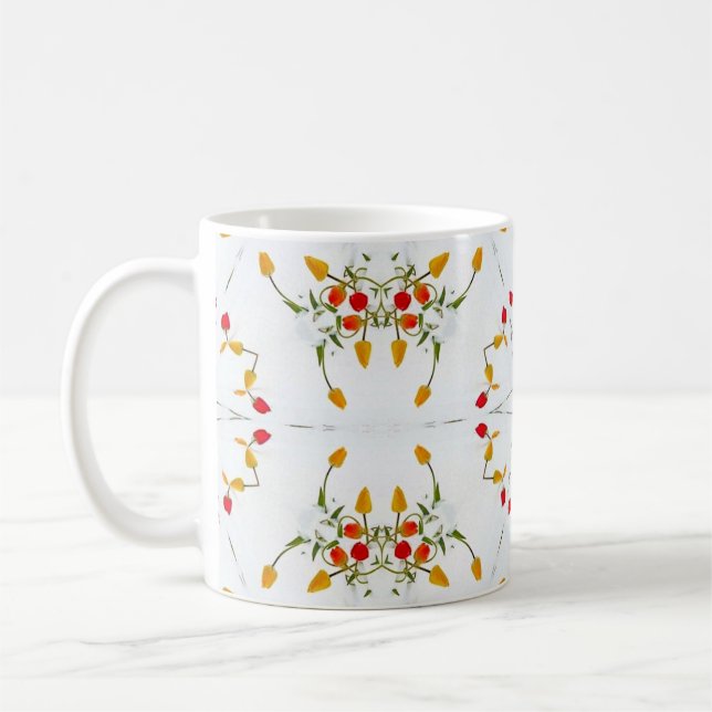 Elegant Vintage Floral Coffee Mug (Left)
